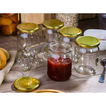 Altom Design Set van 6 Conserveringspotten 520 ml - Weckpot - Jampotten - Inmaakpotten - Voedsel bewaren, conserveren, inmaken
