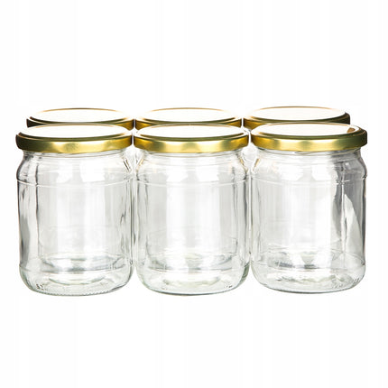 Altom Design Set van 6 Conserveringspotten 520 ml - Weckpot - Jampotten - Inmaakpotten - Voedsel bewaren, conserveren, inmaken