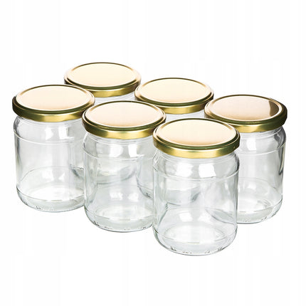 Altom Design Set van 6 Conserveringspotten 520 ml - Weckpot - Jampotten - Inmaakpotten - Voedsel bewaren, conserveren, inmaken