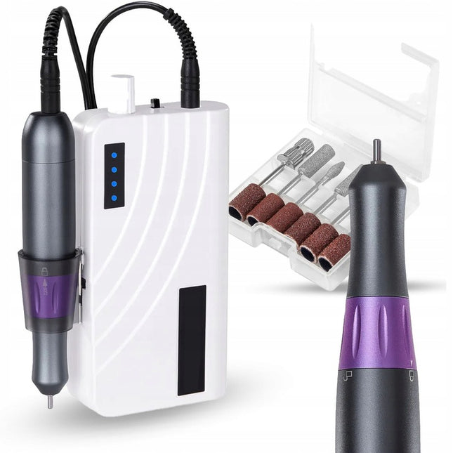 VIVA 201 Oplaadbare Manicure en Pedicure Nagelfrees 35.000 tpm Draadloos - Twist-lock-systeem - Touch-bedieningspaneel - Freesmachine