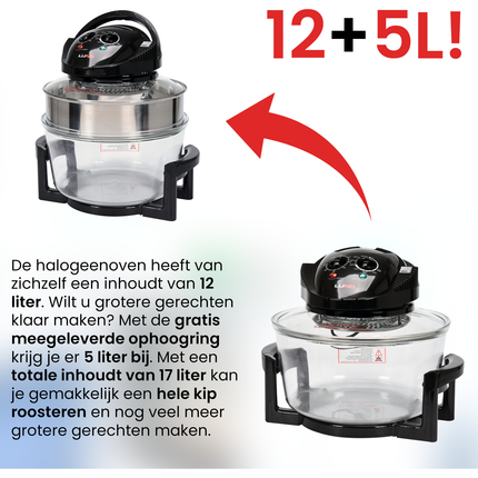 LUND Professional halogeen oven 1400W zwart