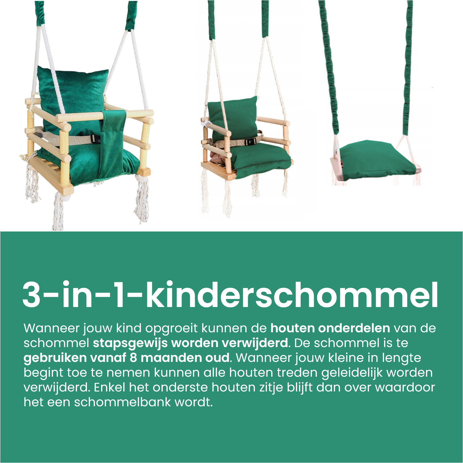Babyschommel 3-in-1 DICE Schommelzitje div kleuren Babyschommel 3-in-1 DICE Schommelzitje div kleuren