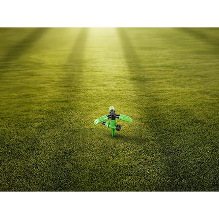 DIVODV Tuinsproeier met Grondpen 360° – Gazonsproeier tot 18 m² – Automatische Sprinkler met 3 Sproeiarmen