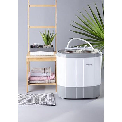 2de kansje Camry CR 8052 camping mini wasmachine met dubbele trommel met 3Kg was en 1Kg centrifuge capaciteit