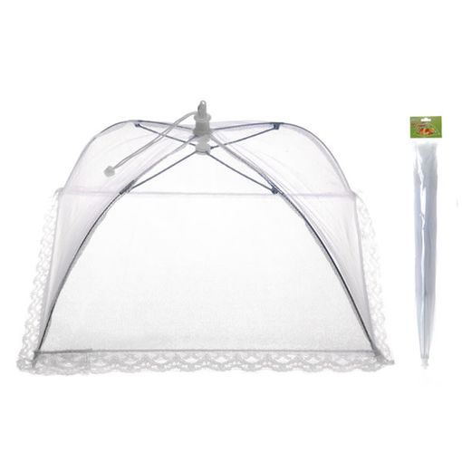 Vliegenkap 45 x 45 cm – Opvouwbare Voedselkap – Foodcover – Voedselbeschermer tegen Insecten – Wit
