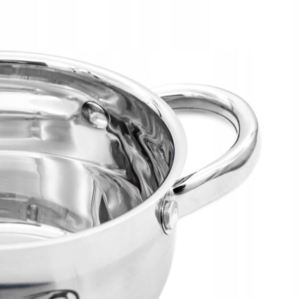 Kookpan 1,8 Liter RVS met Deksel – 16 cm Pan voor Inductie, Gas & Keramisch – Met Maatverdeling