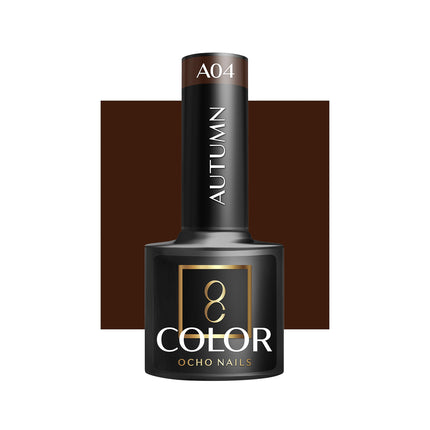 Ocho Nails Hybride Nagellak Herfst A04 Diep Mahonie Rood - 5g Professionele Gellak met Langdurige Glans