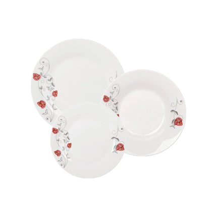 Bella Fiore Premium 18 Delige Bordenset van Porselein - Serviesset met Uniek Design AR-78