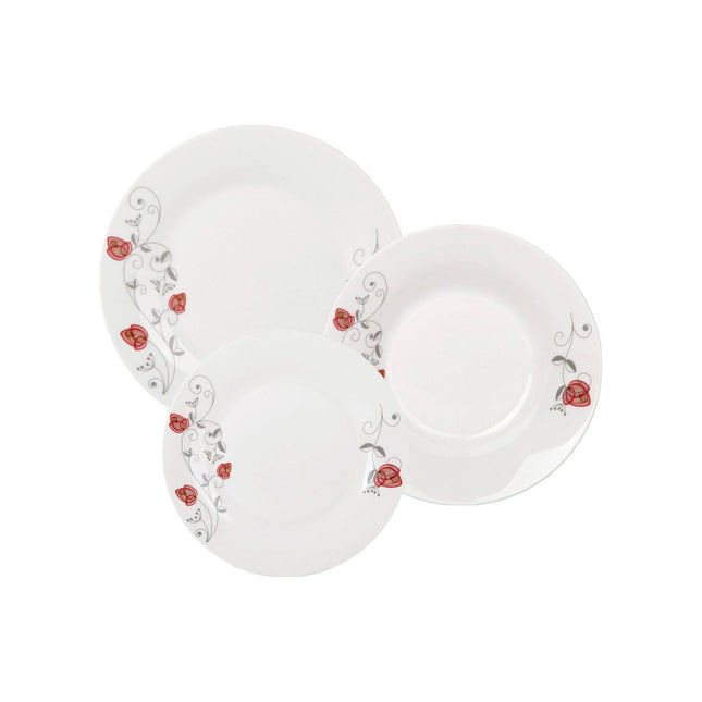 Bella Fiore Premium 18 Delige Bordenset van Porselein - Serviesset met Uniek Design AR-78