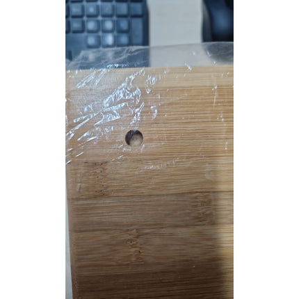 2de kansje Klausberg KB-7399 Stalen broodtrommel bamboe met zwarte deksel