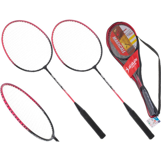Badmintonrackets in handige tas met handvat - 2 stuks