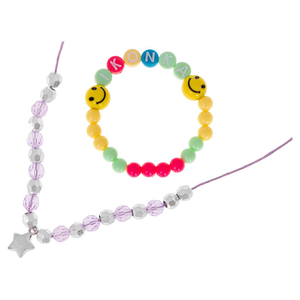 ARTESTAR Kralen voor armbanden, kralen om te rijgen met letterkralen en smiley, kleurrijke glaskralen om zelf armbanden, kettingen, ringen, glazen kralenset voor kinderen, doe-het-zelf armbanden te ARTESTAR Kralen voor armbanden, kralen om te rijgen met letterkralen en smiley, kleurrijke glaskralen om zelf armbanden, kettingen, ringen, glazen kralenset voor kinderen, doe-het-zelf armbanden te
