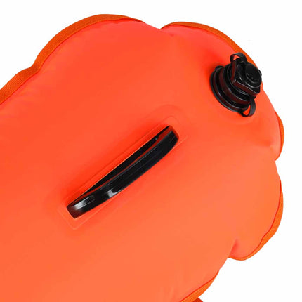 Zwemboei 28 Liter – Opblaasbare Reddingsboei – Waterdichte Zwemzak – Open Water Zwemmen – Met Fluitje – Oranje