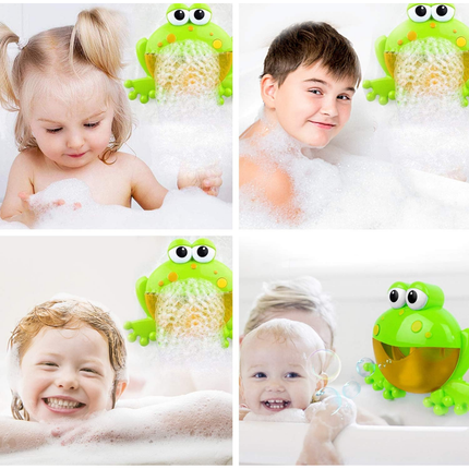 Trendmix Bubble Froggie Bad Speelgoed – Muzikale Kikker met Zeepbellen en 12 Liedjes – Schuimgenerator Bad Speeltje Baby & Peuter – Groen/Geel