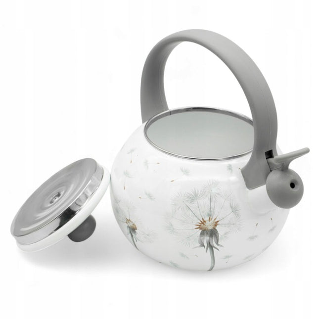 Meyerhoff Fluitketel 2,2 Liter – Emaille Waterketel Inductie – Paardenbloem