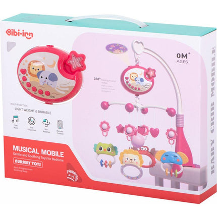 Lullaby ster boxmobiel roze met 40 melodieën en 3 timer standen - Inclusief afstandsbediening - Met sterprojector