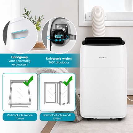 Mobiele Airco 14000 BTU met Wifi & Verwarming – Voor Ruimtes tot 40 m² – Airconditioner met Afstandsbediening