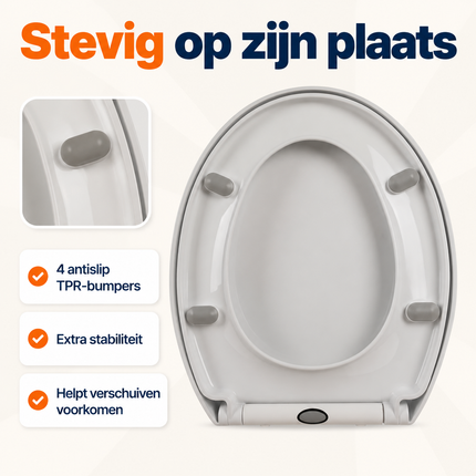 Universele Softclose WC-Bril – Afneembaar – Quick Release – RVS Scharnieren – Wit