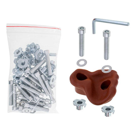 Ikonka Klimstenen 10 stuks - Klimwand Maken - Klimmuur Stenen - Inclusief Montage Materiaal - Multikleur