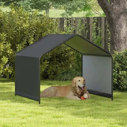 Trendmix Hondentent Waterdicht Zwart – Grote Hondenschuilplaats voor Buiten – 129x124x108 cm – Voor Kleine, Middelgrote & Grote Rassen