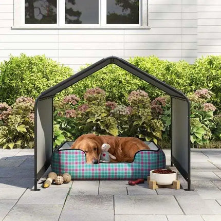 Trendmix Hondentent Waterdicht Zwart – Grote Hondenschuilplaats voor Buiten – 129x124x108 cm – Voor Kleine, Middelgrote & Grote Rassen