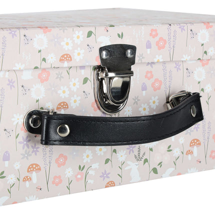 Poppenhuis in Koffer met Houten Meubels – Mini Draagbaar Poppenhuis met Accessoires – Creatief Speelgoed vanaf 3 Jaar