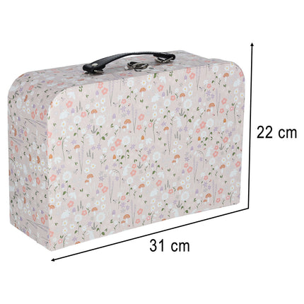 Poppenhuis in Koffer met Houten Meubels – Mini Draagbaar Poppenhuis met Accessoires – Creatief Speelgoed vanaf 3 Jaar