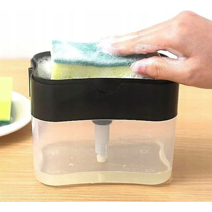 BeeHome Handmatige Afwasmiddel Dispenser - Zeepdispenser - Sponshouder