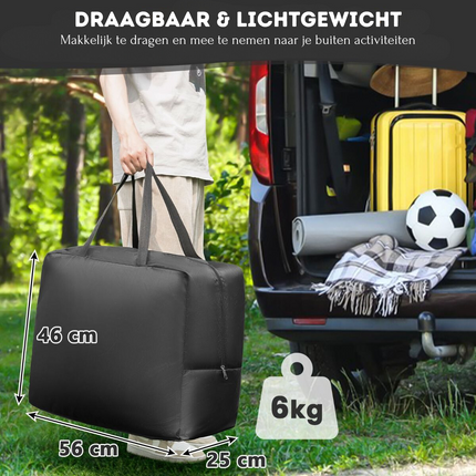 Trendmix HD 4K Opblaasbaar Projectiescherm - 16:9 Dubbelzijdig Buitenprojectiescherm - 405 x 144 x 308 cm Zwart