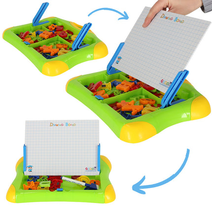 Educatief magneetbord met cijfers en letters 30.5 x 15.2 x 4 cm groen