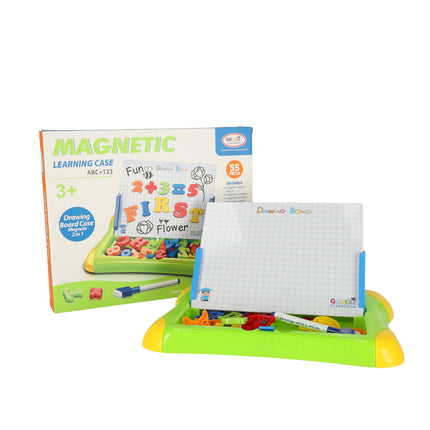 Educatief magneetbord met cijfers en letters 30.5 x 15.2 x 4 cm groen