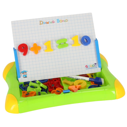 Educatief magneetbord met cijfers en letters 30.5 x 15.2 x 4 cm groen