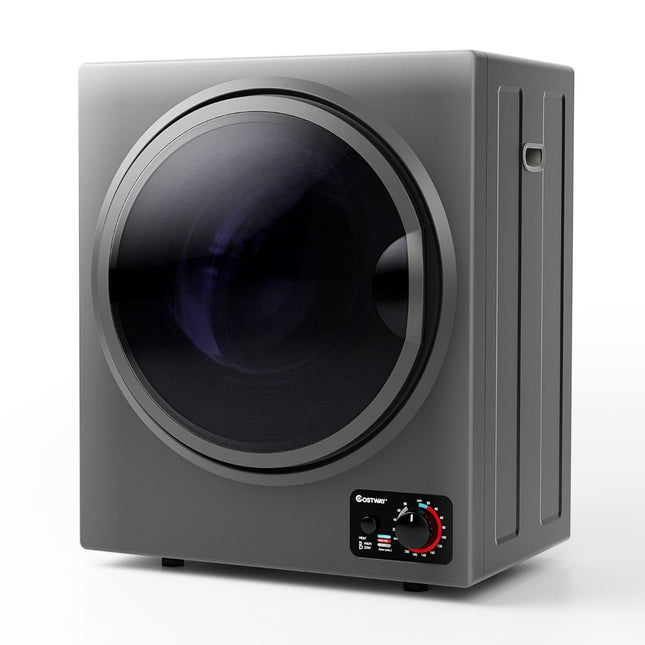 Costway Mini Wasdroger 2.5 Kg capaciteit Grijs -  Elektrische Droger - Afvoerluchtdroger - 4 Droogmodi - 42 L 850 W