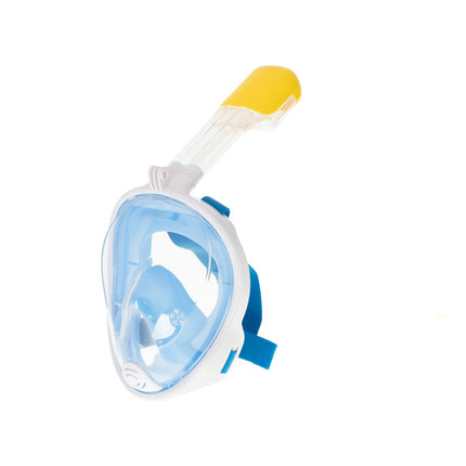 Snorkelmasker Volledig Gezicht L/XL – Opvouwbaar – Anti Fog – Dry Top – 180° Panoramisch Zicht – Full Face Snorkelmasker Blauw – Met GoPro Houder