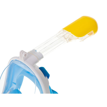 Snorkelmasker Volledig Gezicht S/M – Opvouwbaar – Anti Fog – Dry Top – 180° Panoramisch Zicht – Full Face Snorkelmasker Blauw – Met GoPro Houder
