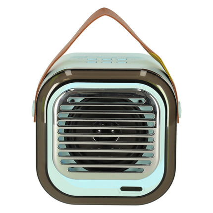 Retro Karaoke Set Met 2 Microfoons - Draagbare Bluetooth USB LED Luidspreker - KaraokeSet - Muziekspeler - Blauw