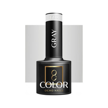 Ocho Nails grijze hybride nagellak 602 Gellak 5 g - Warme middengrijze tint - Professionele gel polish met langdurige glans
