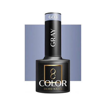 Ocho Nails grijze hybride nagellak 604 Gellak 5 g - Zacht lavendelgrijs - Professionele gel polish met langdurige glans