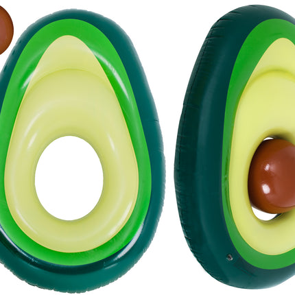 Opblaasbaar Avocado Luchtbed XL met Bal – 150x115 cm – Zwembad Luchtbed voor Volwassenen & Kinderen