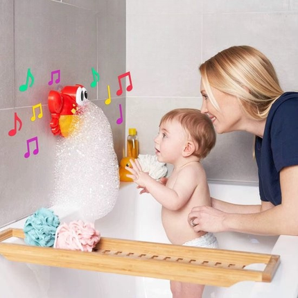 Trendmix Bubble Crab Bad Speelgoed – Muzikale Zeepbellen Krab met 12 Liedjes – Baby en Peuter Bad Speeltje met Bubbels – Rood/Geel