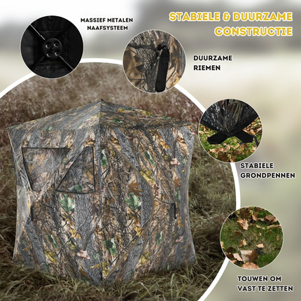 Trendmix Draagbare Pop-Up Camouflage Jacht tent Voor 3 Personen - Tent Jachtuitrusting - 180 x 200 x 167 cm