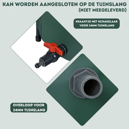 Trendmix 200 L Opvouwbare Regenwatertank/ Regenton - PVC met Aftapkraan en Filter  - Groen