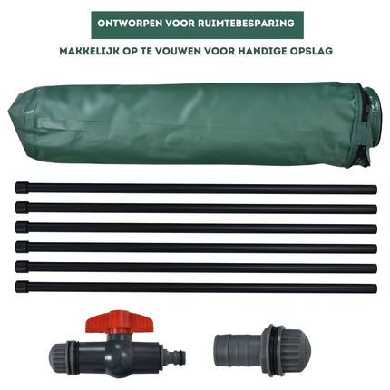 Trendmix 200 L Opvouwbare Regenwatertank/ Regenton - PVC met Aftapkraan en Filter  - Groen
