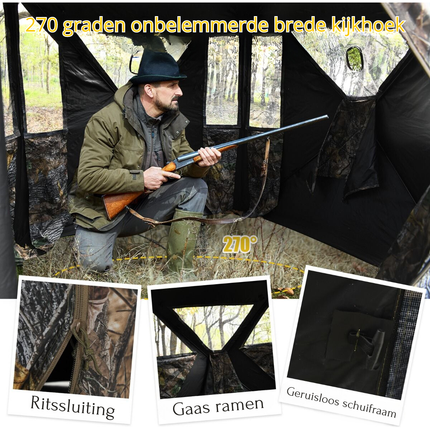 Trendmix Draagbare Pop-Up Camouflage Jacht tent Voor 3 Personen - Tent Jachtuitrusting - 180 x 200 x 167 cm