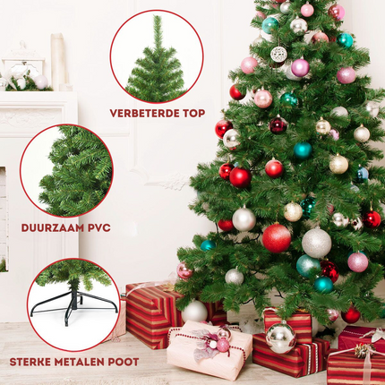 Trendmix Kunstkerstboom Met Standaard 230 cm - Scharnierende Sparren - PVC - Groen