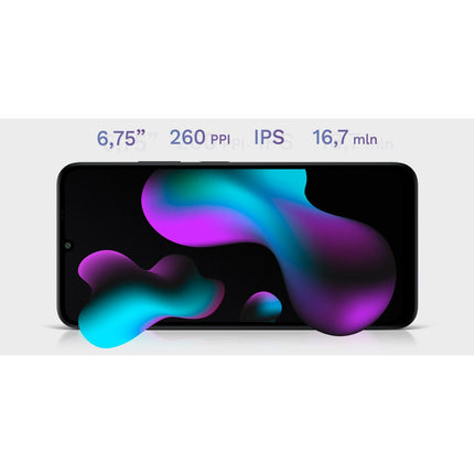 Kruger & Matz LIVE 12 Smartphone 6,74" 256 GB - 5G Android 14 - Inclusief Hoesje En Screenprotector - 5000 mAh-batterij - Zwart