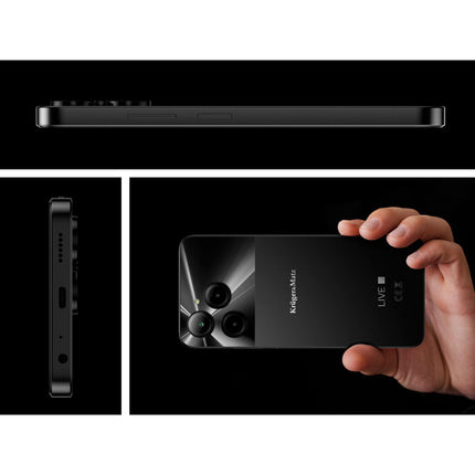 Kruger & Matz LIVE 12 Smartphone 6,74" 256 GB - 5G Android 14 - Inclusief Hoesje En Screenprotector - 5000 mAh-batterij - Zwart