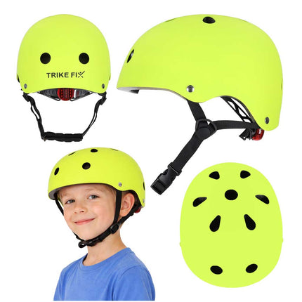 Kinderhelm maat S 48-54 cm – Fietshelm, Step Helm & Skatehelm voor Kinderen – LED Achterlicht – Geel