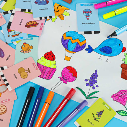 Tekenrobot voor Kinderen – Interactieve Educatieve Robot – Leer Tekenen Stap voor Stap – Inclusief 100 Flashcards – Roze – Vanaf 3 Jaar