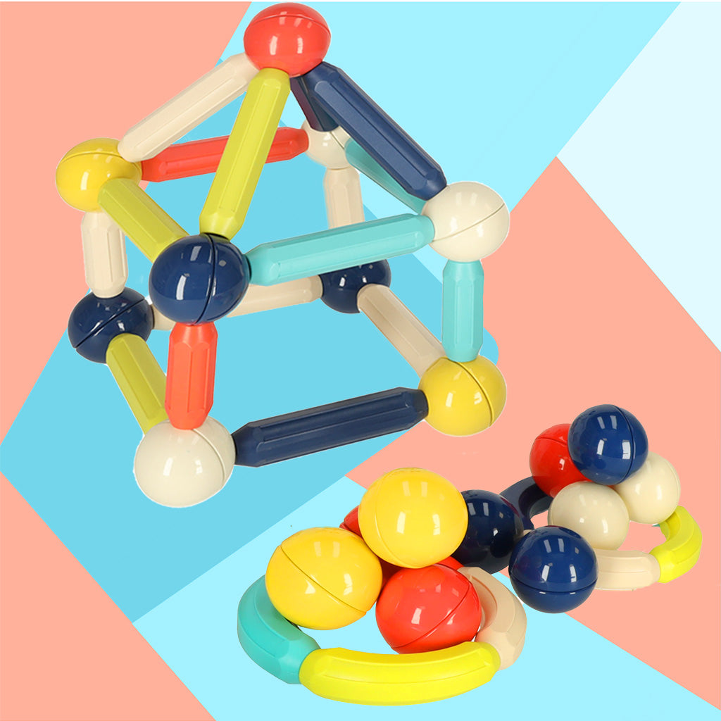 Magnetische Bouwstenen, 55-delige Magnetische Bouwset, Magnetisch Speelgoed met Autobasis Magnetische Bouwstenen, 55-delige Magnetische Bouwset, Magnetisch Speelgoed met Autobasis